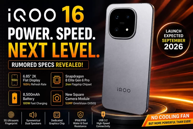 iQOO 16 May Get 165Hz Display and 8,500mAh Battery