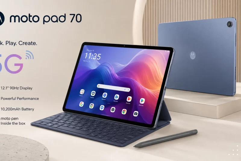 Motorola Moto Pad 70 Launched With 5G, 10,200mAh Battery