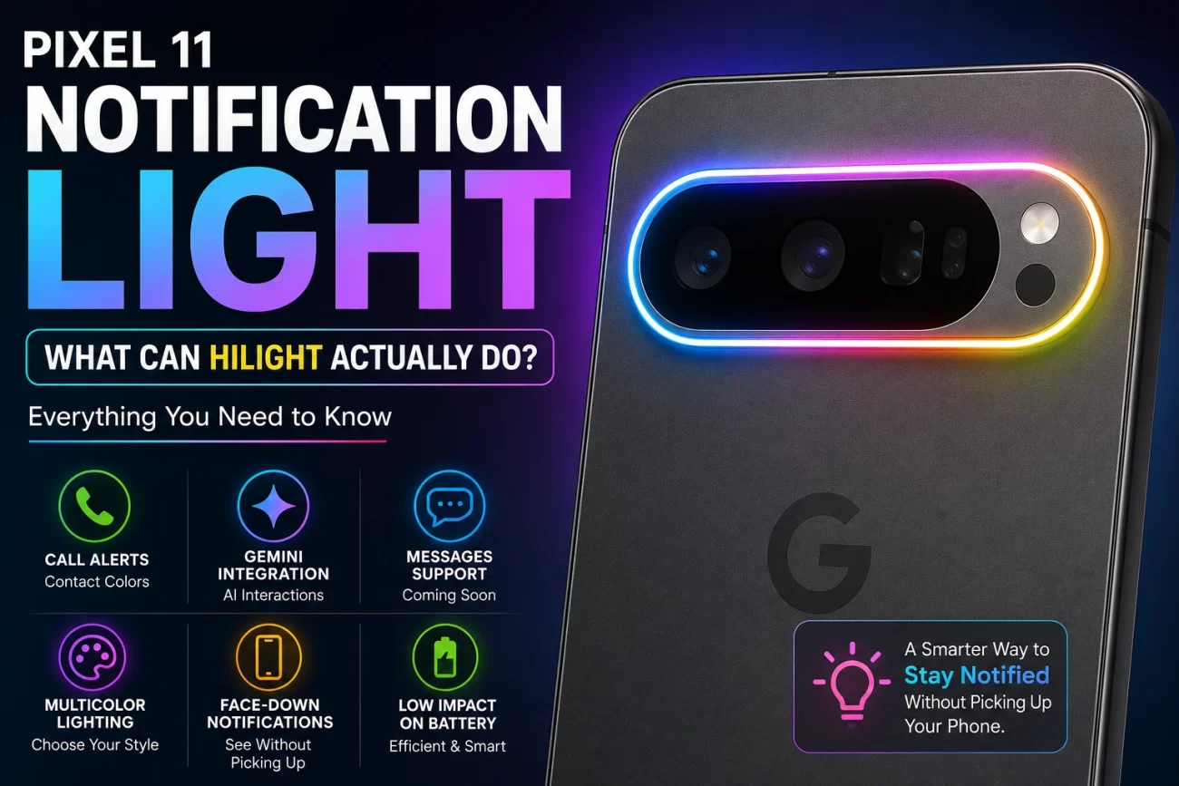 Pixel 11 Pro HiLight rear notification light
