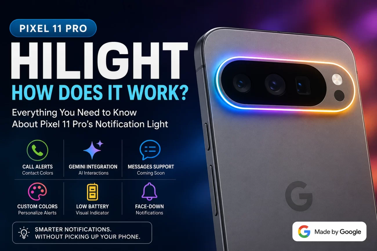 Pixel 11 Pro HiLight rear notification light