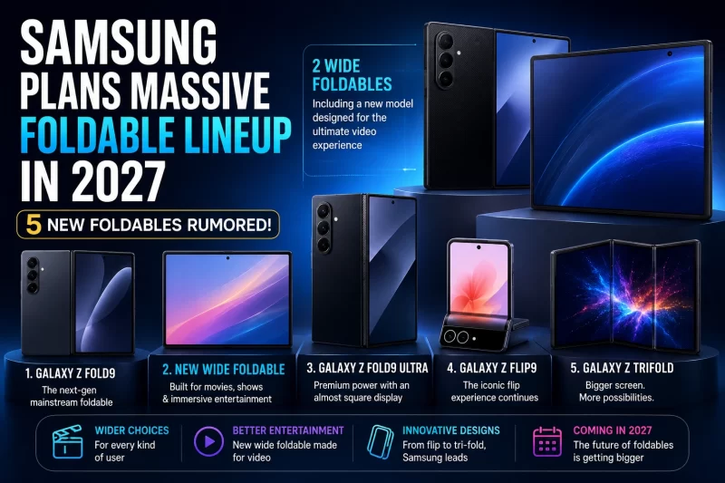 Samsung May Launch 5 Foldables in 2027
