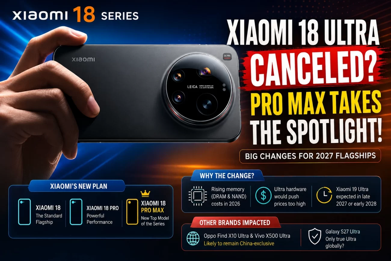 Xiaomi 18 Ultra and Xiaomi 18 Pro Max flagship smartphone concept