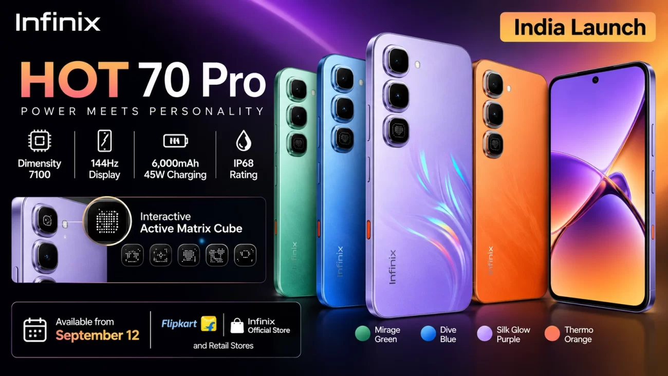 Infinix Hot 70 Pro launched in India with 144Hz display and 6000mAh battery