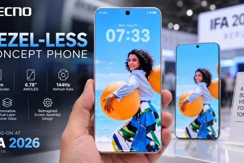 Tecno Bezel-Less Concept Phone Hands-On: 0mm Bezel Display Explained